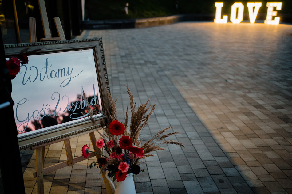 wystrój i dekoracje sali Gościniec Szumny w Jaworzu koło Bielska-Białej