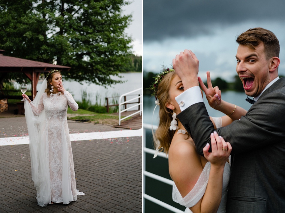 Ślub w plenerze nad jeziorem na Kaszubach